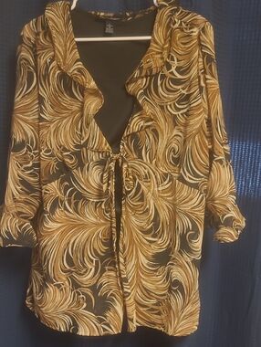 Women's Black Tunic with Front Tie